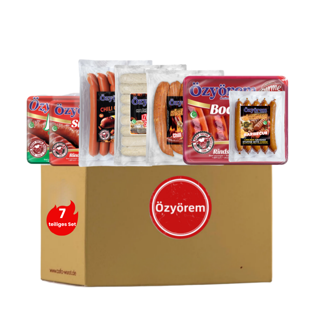Özyörem Bratwurst 7-teiliges Set, ganze Kiste versendet.