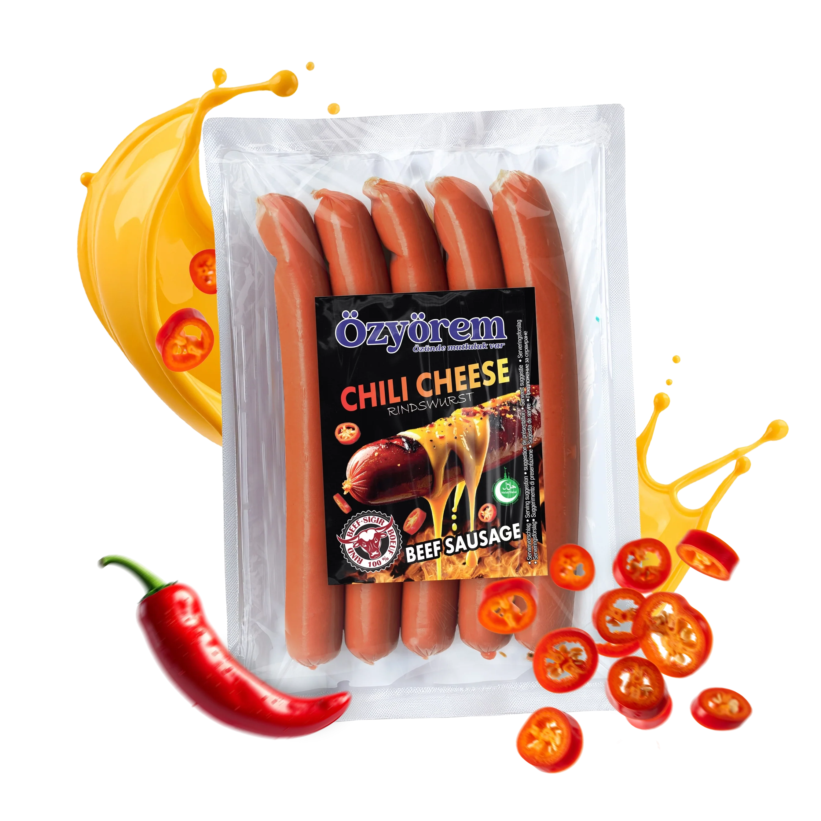 Chili Cheese Rindswurst (400g)